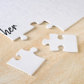 水彩世界地図結婚のゲストブック ジグソーパズル (側面)