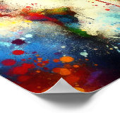 水彩世界地図絵を描ポスター ポスター (角)