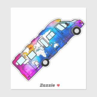 水彩世界地図RV - STICKER シール