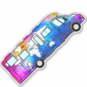 水彩世界地図RV - STICKER シール (正面)