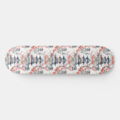 水彩中国の塔(さくらんぼ) スケートボード (横)