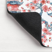 水彩中国の塔(さくらんぼ) マウスパッド (コーナー)