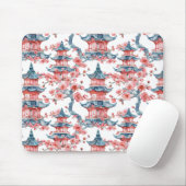 水彩中国の塔(さくらんぼ) マウスパッド (マウス)