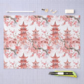 水彩中国の塔(さくらんぼ) 薄葉紙 (クラフト)