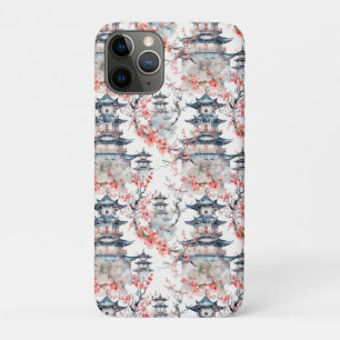 水彩中国の塔(さくらんぼ) iPhone 11 PROケース