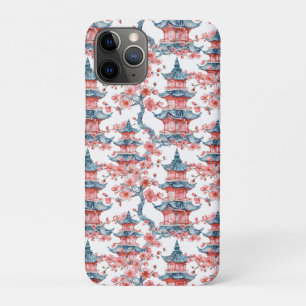 水彩中国の塔(さくらんぼ) iPhone 11 PROケース