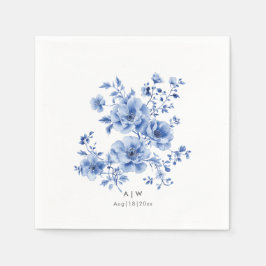 水彩中国の風景花 スタンダードカクテルナプキン