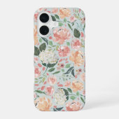 水彩中夏フローラ植物模様 iPhone 16ケース (裏面)