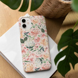 水彩中夏フローラ植物模様 iPhone 16ケース