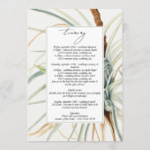 水彩中性ボホの結婚旅程 プログラム (裏面)