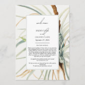 水彩中性ボホの結婚旅程 プログラム (正面)