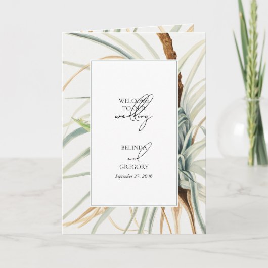 水彩中性ボホ結婚のサービス順序 プログラム (正面)