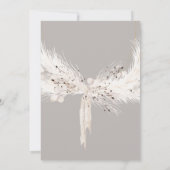 水彩中性真珠と花模様ベビーシャワー 招待状 (裏面)