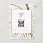 水彩中性素朴ボホボタニカル結婚ズ エンクロージャーカード (正面)