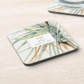 水彩中性素朴ボホボタニカル結婚ズ コースター (左側)