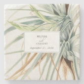 水彩中性素朴ボホボタニカル結婚ズ ストーンコースター (正面)