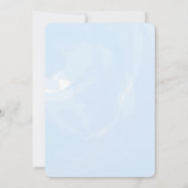 水彩丸ブルーグリーンボーイ赤ちゃんシャワー 招待状 (裏面)