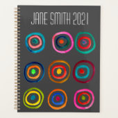 水彩丸レインボーカラフルデザイン プランナー手帳 (正面)