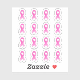 水彩乳がん認識度ピンクリボン シール