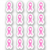 水彩乳がん認識度ピンクリボン シール (正面)