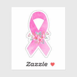 水彩乳がん認識度フローラリボン シール