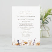 水彩乾燥した花嫁の親 招待状 (スタンド正面)
