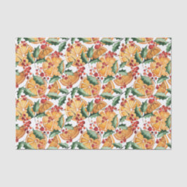 水彩乾燥オレンジとベリーのクリスマス 薄葉紙