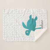 水彩亀しぼり波 シェルパブランケット (正面(横))