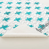 水彩亀しぼり波 シェルパブランケット (3/4)