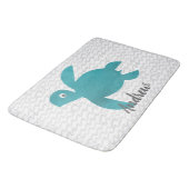 水彩亀しぼり波 バスマット (アングル)