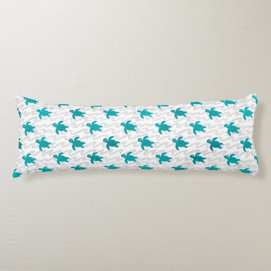 水彩亀しぼり波 ボディピロー (正面)