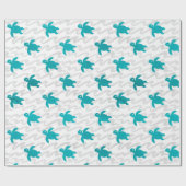 水彩亀しぼり波 ラッピングペーパー (フラット)