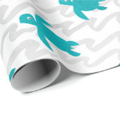 水彩亀しぼり波 ラッピングペーパー (ロールコーナー)