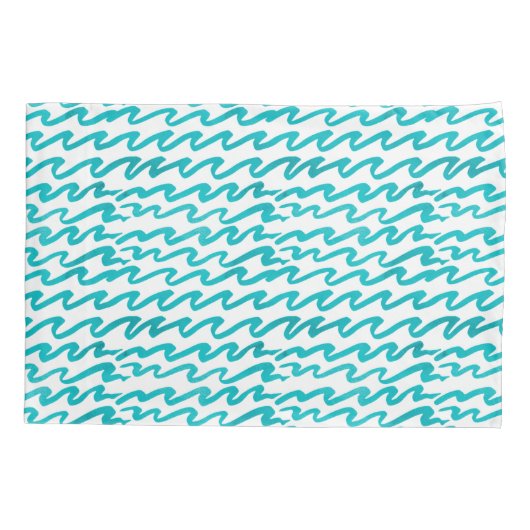 水彩亀しぼり波 枕カバー (裏面)