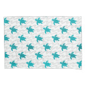 水彩亀しぼり波 枕カバー (正面)