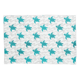 水彩亀しぼり波 枕カバー