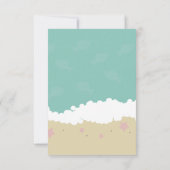 水彩亀海誕生日会ありがとう サンキューカード (裏面)