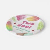 水彩二ポスクールシクル第2誕生日パーティー ペーパープレート (アングル)