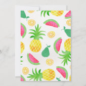 水彩二足フルーティ2nd誕生日招待状 招待状 (裏面)