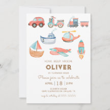 水彩交通少年の誕生日パーティー