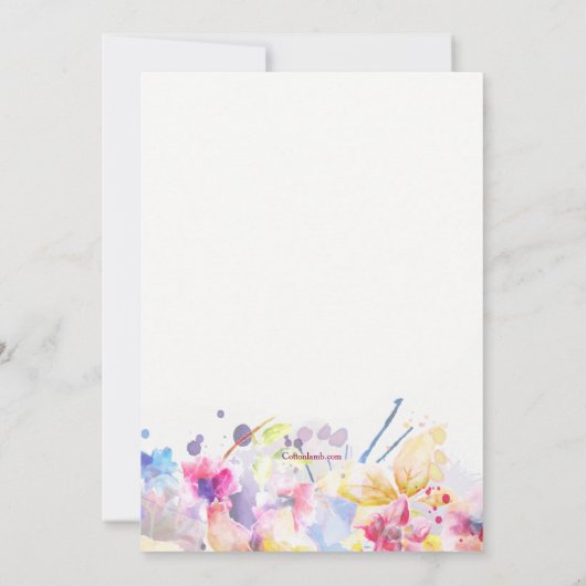 水彩交響曲招待状 招待状 (裏面)