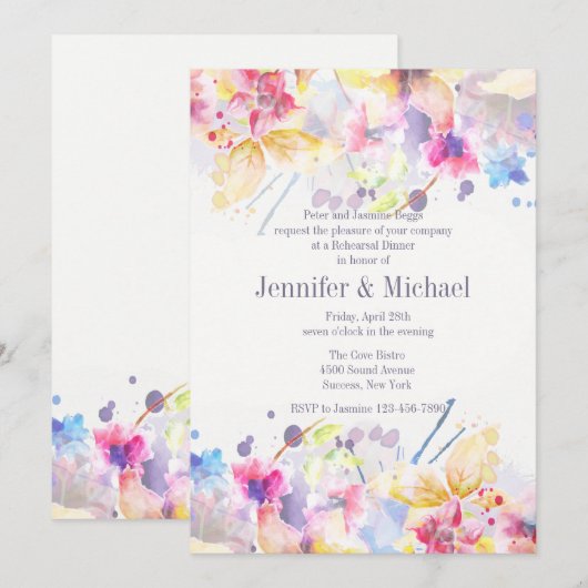 水彩交響曲招待状 招待状 (正面/裏面)