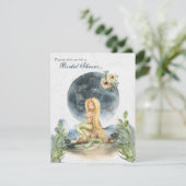 水彩人魚と満月ブライダルシャワー 招待状 (スタンド正面)