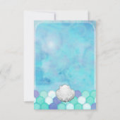 水彩人魚のうろこパーティー テーブル ナンバー カード (裏面)