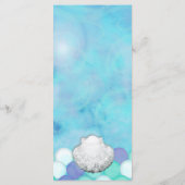 水彩人魚の誕生日はかりで測パーティーメニューカード メニュー (裏面)