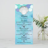 水彩人魚の誕生日はかりで測パーティーメニューカード メニュー (スタンド正面)