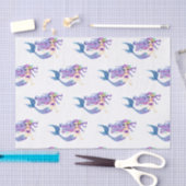 水彩人魚の誕生日パーティー 薄葉紙 (クラフト)