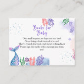 水彩人魚の赤ちゃんシャワーベビー エンクロージャーカード (正面)