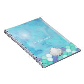 水彩人魚はかりで測海海パーソナライズされた ノートブック (右側)