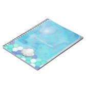 水彩人魚はかりで測海海パーソナライズされた ノートブック (左側)